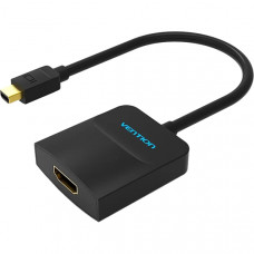 Адаптер-переходник Vention mini DisplayPort 20M > HDMI F Чёрный Vention Адаптер-переходник Mini DisplayPort(m)HDMI(f) - 0.15 м (HBCBB)