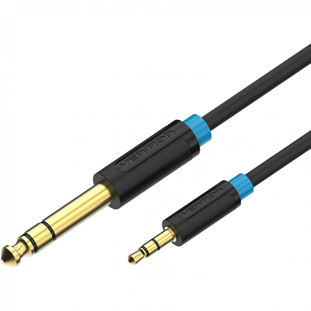 Кабель Vention аудио Jack 6,5 mm M 3,5 M - 2 м Vention Кабель jack 6.5 mm(m)mini jack 3.5 mm(m) - 2 м (BABBH)