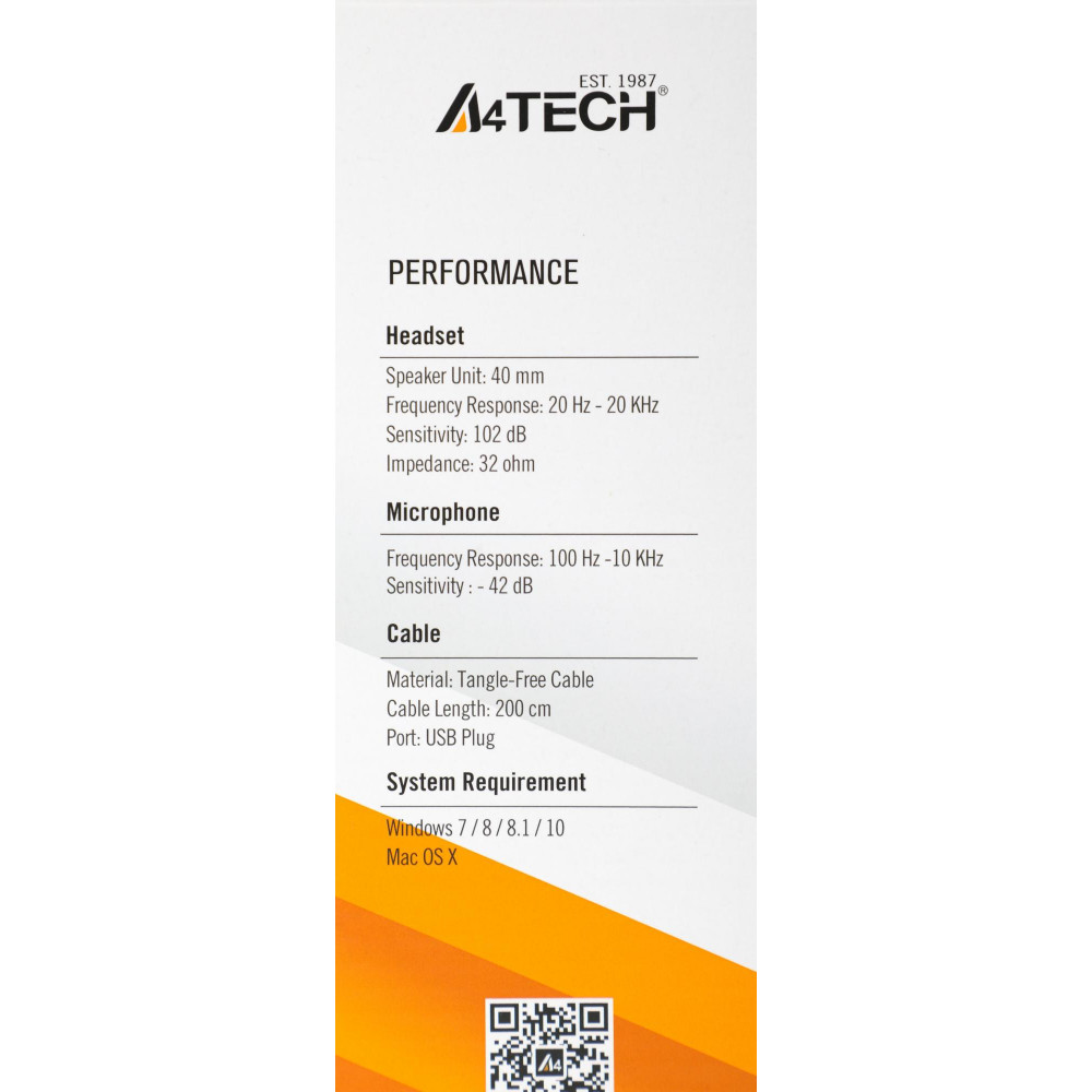 Наушники с микрофоном A4Tech HU-30