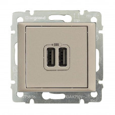 Розетка 2-ая USB 774170 Legrand Valena Сл. кость