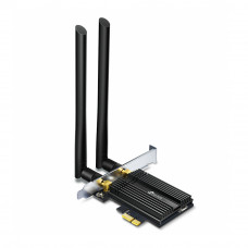Адаптер 11AX 3000Mbps dual-band PCI-E adapter, 2402Mbps at 5G and 574Mbps at 2.4G, support Bluetooth 5.0, WPA2 encryption, two external Antennas.