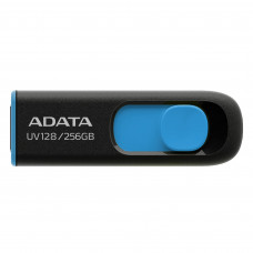 Флешка USB ADATA AUV128 (AUV128-256G-RBE), 256 Gb, USB 3.0, R/W 100/30, черный / синий