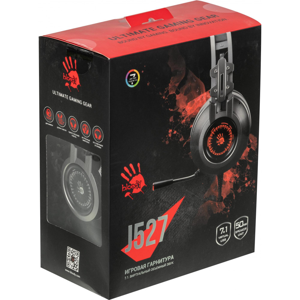 Наушники с микрофоном A4Tech J527