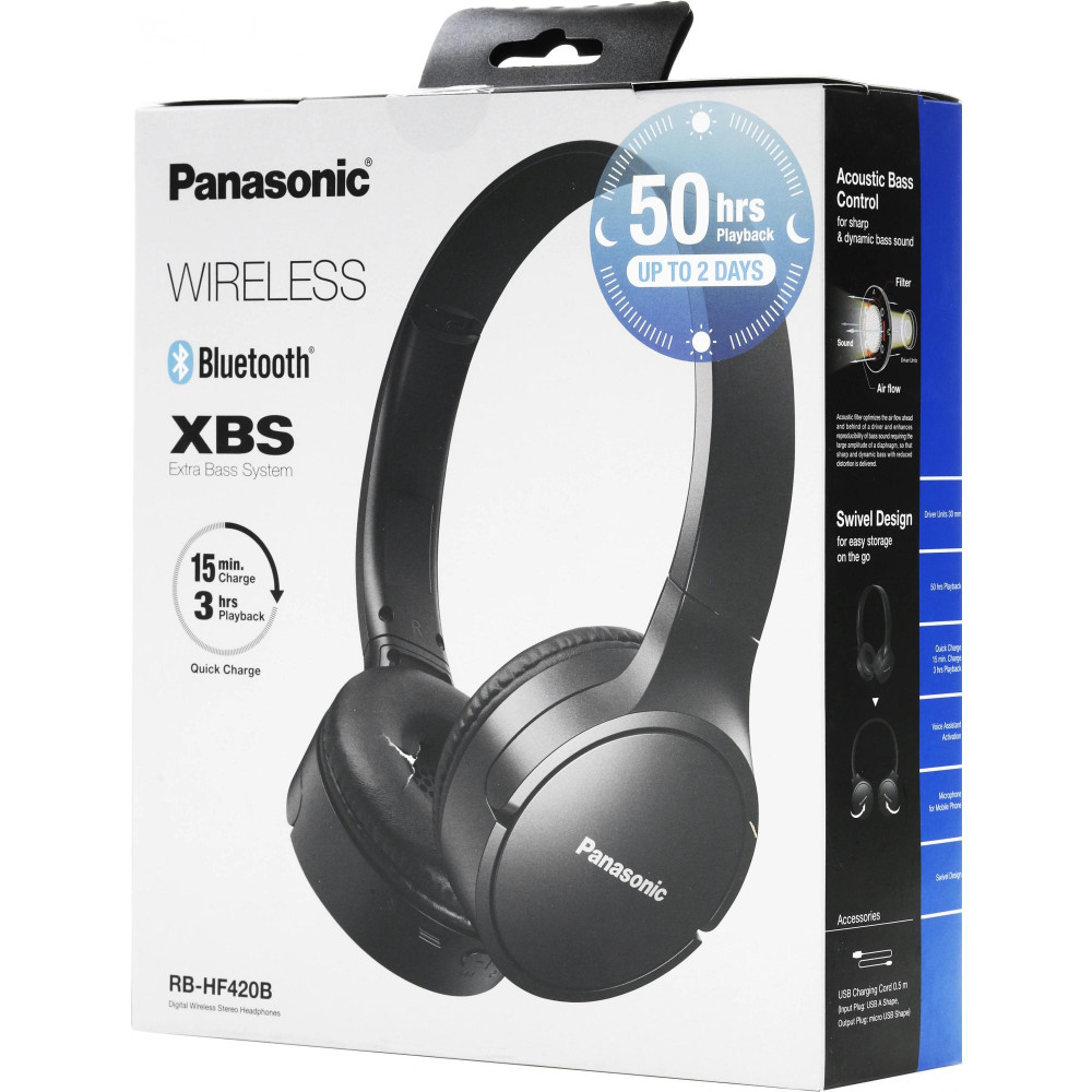 Гарнитура накладные Panasonic RB-HF420BGEK