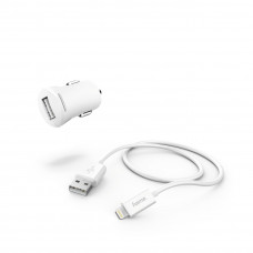 Комплект зарядное устройство Hama H-183266 2.4A для Apple кабель Apple Lightning белый