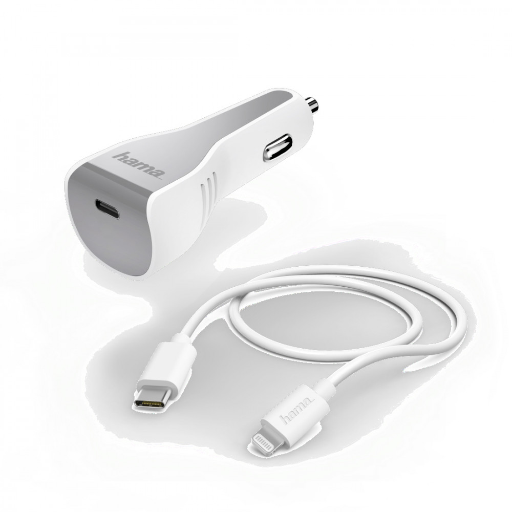 Комплект зарядное устройство Hama H-183317 3A PD для Apple кабель Apple Lightning/Type-C белый Комплект зарядное устройство Hama H-183317 3A PD для Apple кабель Apple Lightning/Type-C белый