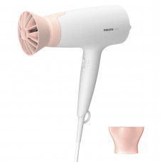 Фен Philips  1600 Вт, 3 режима, насадка ThermoProtect, концентратор, шнур 1,8 м. Цвет: белый с розовым.