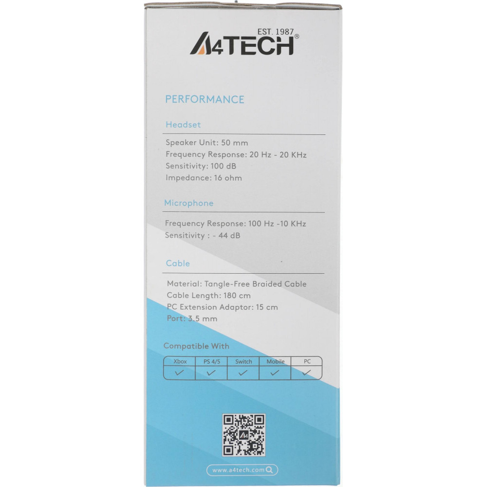 Наушники с микрофоном A4Tech FH200I GREY