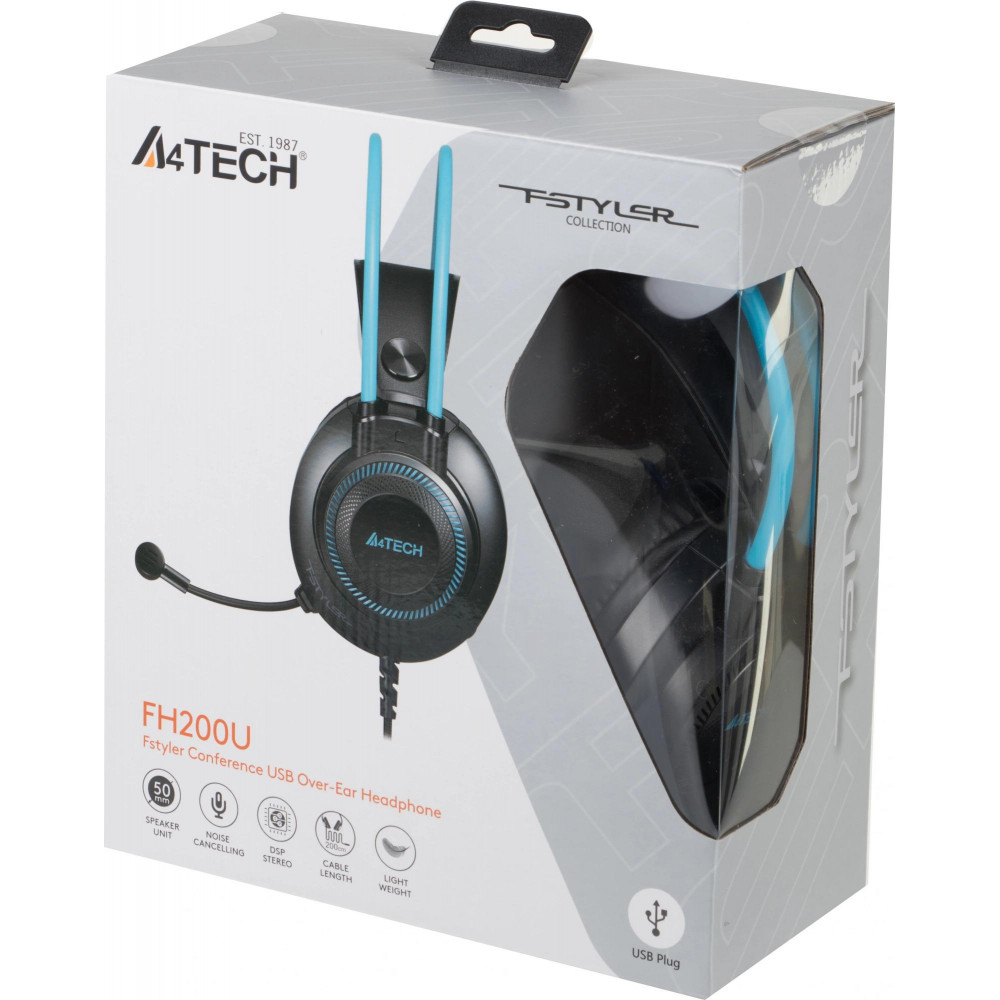 Наушники с микрофоном A4Tech FH200U BLUE