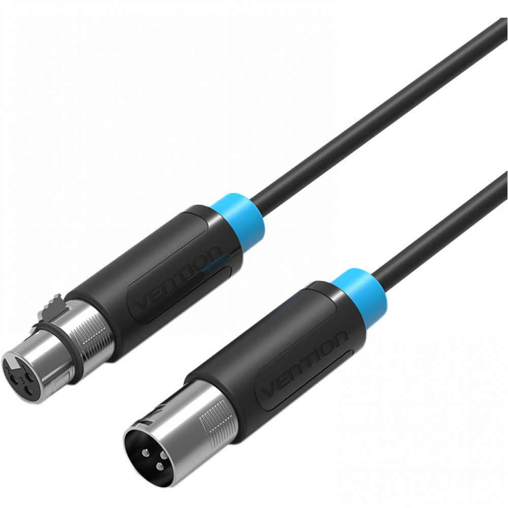 Кабель Vention аудио XLR MXLR F - 3м Vention Кабель XLR(m)XLR(f) - 3 м (BBFBI)