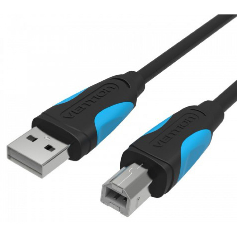 Кабель Vention USB 2.0 AMBM  - 5м. Черный Vention USB 2.0 Type-AM - USB 2.0 Type-BM 5м