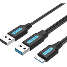 Кабель Vention USB 3.0 AMmicro B, USB 2.0 AM - 0.5м Vention Кабель USB 3.0 AMMicro-B, USB 2.0 AM - 0.5 м (CQPBD)