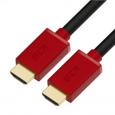 GCR Кабель 3.0m HDMI версия 2.0, HDR 422, Ultra HD, 4K 60 fps 60Hz5K30Hz, 3D, AUDIO, 18.0 Гбитс, 2828 AWG, OD7.3mm, тройной экран, черный, красные коннекторы, GCR-HM451-3.0m Greenconnect HDMI (m) 2.0 - HDMI (m) 2.0 3м красный