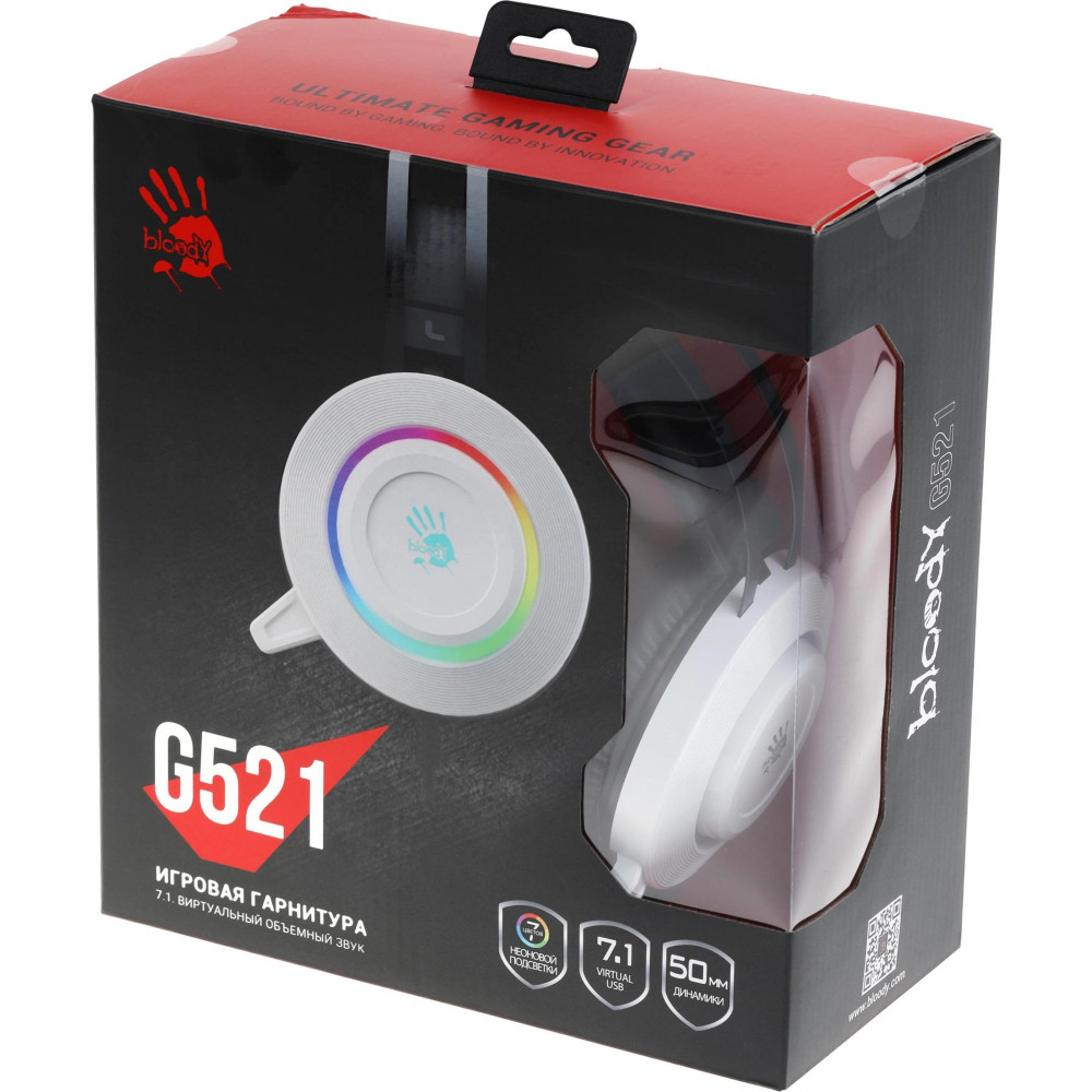 Наушники с микрофоном A4Tech G521 (WHITE)