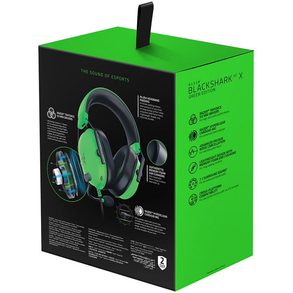 Игровая гарнитура Razer Blackshark V2 X - Green Razer Blackshark V2 X - Green
