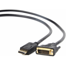 Кабель Cablexpert DisplayPort DVI 1м, экран Black
