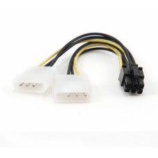 Переходник Cablexpert CC-PSU-6 2хMolex  PCI-E 6-pin, для подключения видеокарты к блоку питания
