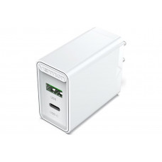 Сетевое зарядное устройство Vention на 2 порта USB (A+C) QC 4.0 Белый Vention FBBW0-EU