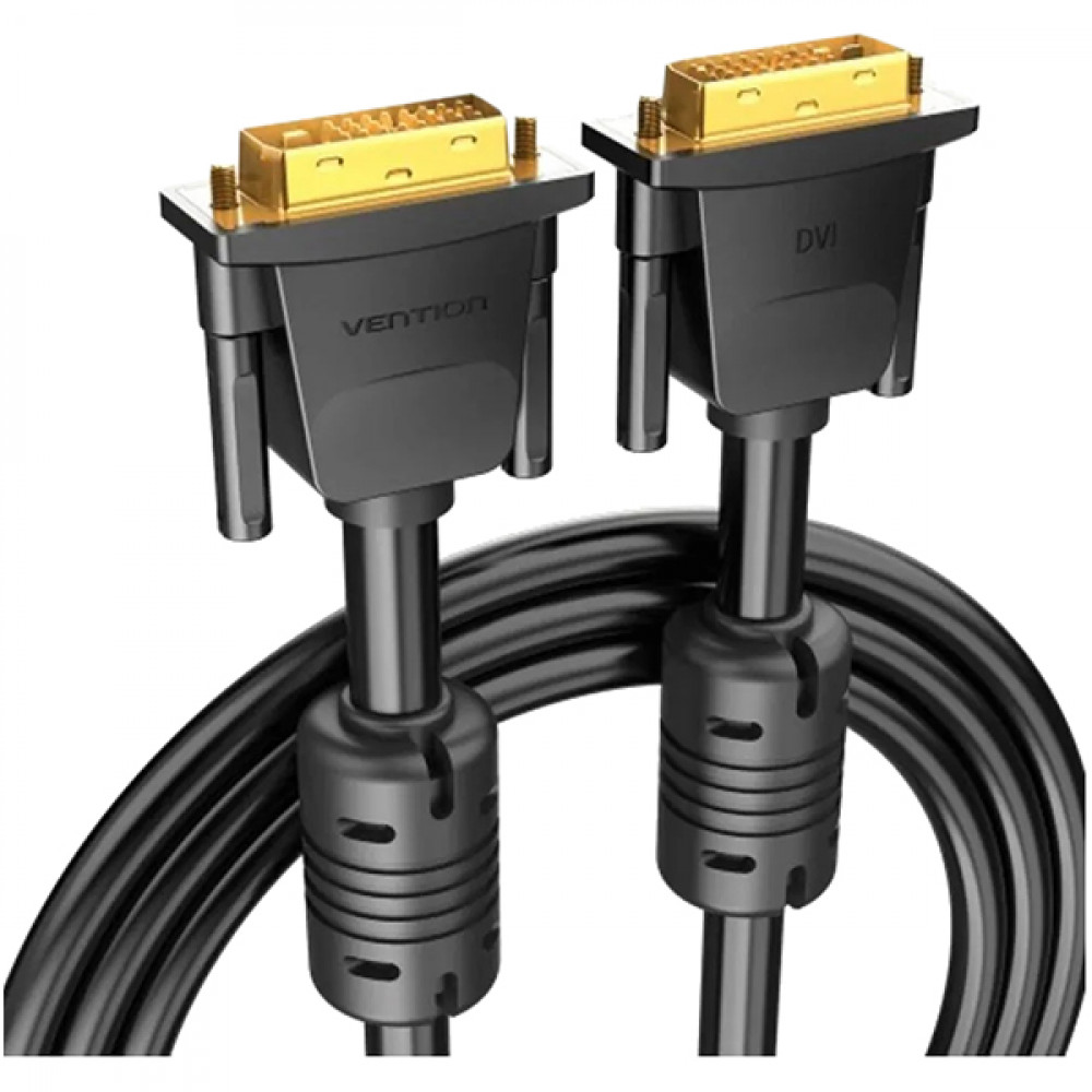 Кабель Vention DVI-I Dual link 24+5MVGA 15M с ферритовым фильтром - 1.5м. Vention Кабель DVI-I(m)VGA(m) - 1.5 м (EACBG)