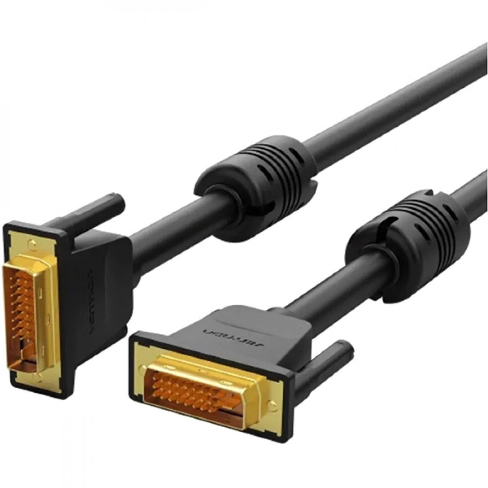 Кабель Vention DVI-I Dual link 24+5MVGA 15M с ферритовым фильтром - 3м. Vention Кабель DVI-I(m)VGA(m) - 3 м (EACBI)
