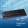 Клавиатура Oklick 115M черный USB (подставка для запястий) (1678098) Oklick 1678098