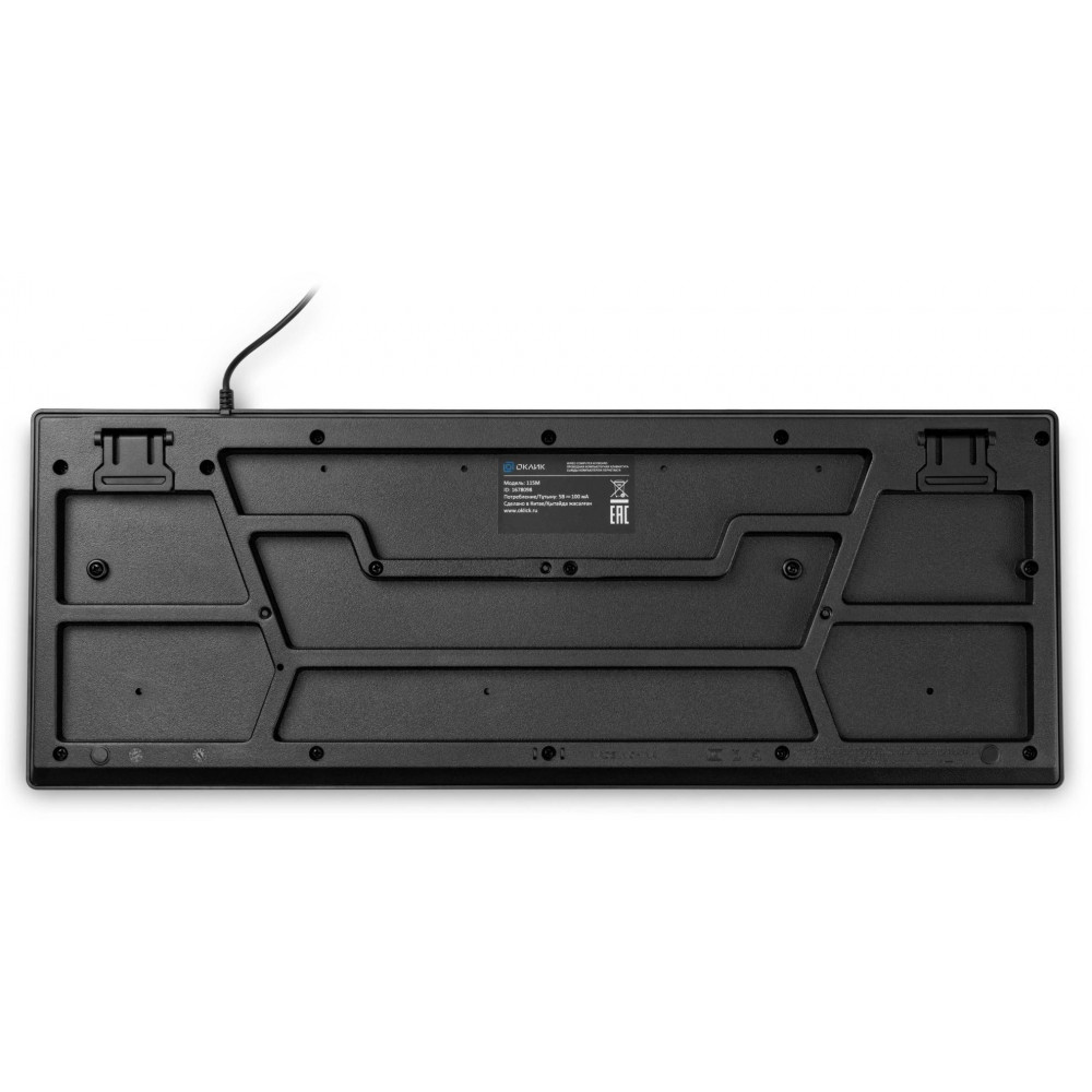 Клавиатура Oklick 115M черный USB (подставка для запястий) (1678098) Oklick 1678098