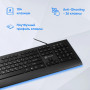 Клавиатура Oklick 155M черный USB slim (подставка для запястий) (1678057) Oklick 1678057
