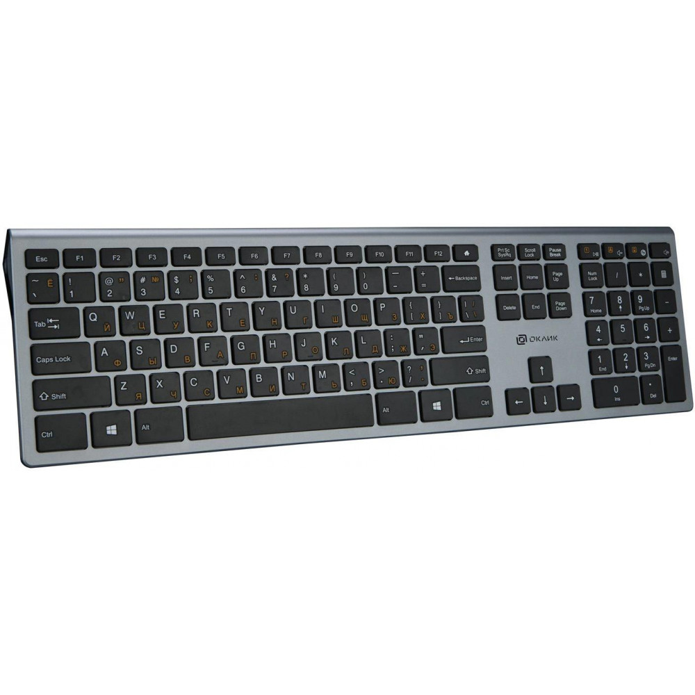 Клавиатура Oklick 890S серыйчерный USB slim Multimedia (1784239) Oklick 1784239