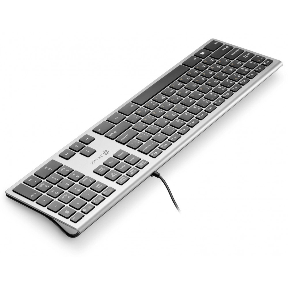 Клавиатура Oklick 890S серыйчерный USB slim Multimedia (1784239) Oklick 1784239
