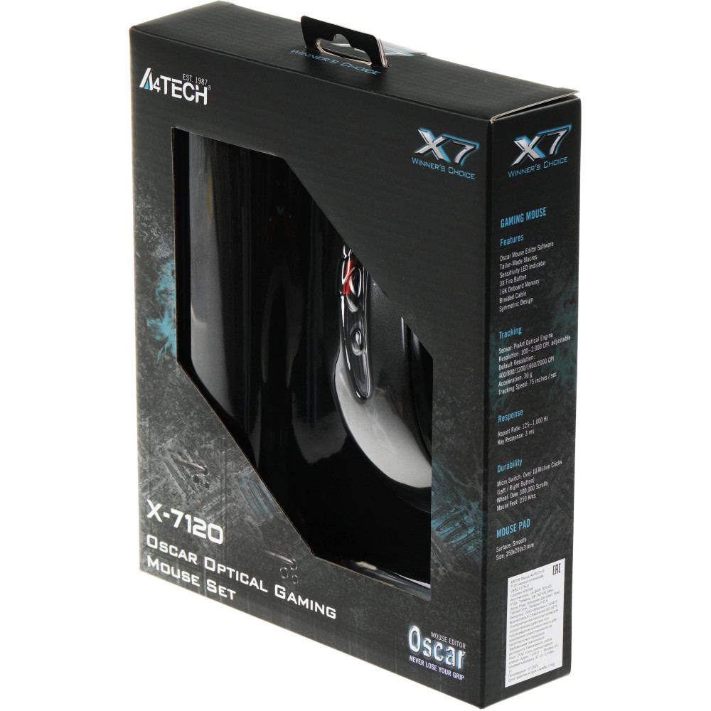 Мышь A4Tech X-710BK+X7-200MP