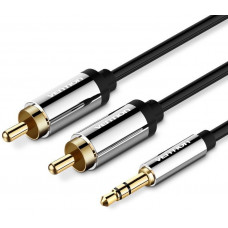 Кабель Vention аудио Jack 3,5 mm M2RCA M - 5 м Чёрный Vention P550AC500-S