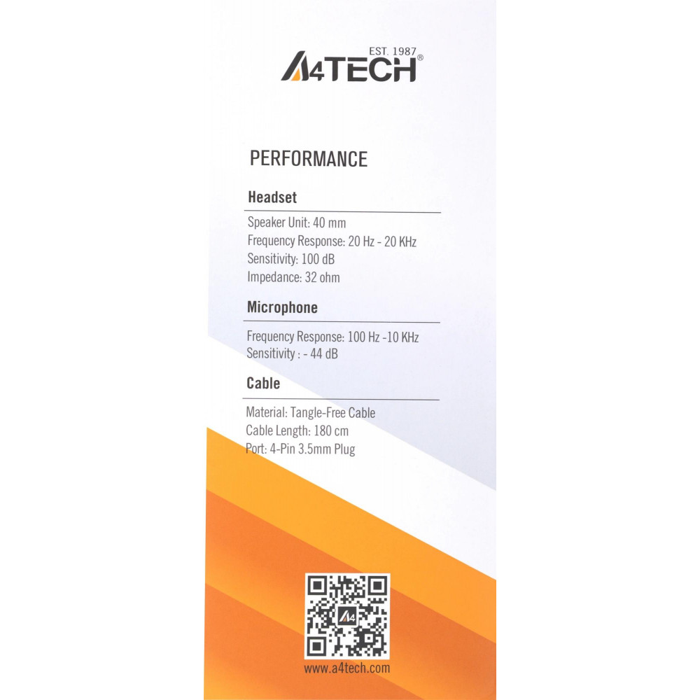 Наушники с микрофоном A4Tech HS-8I