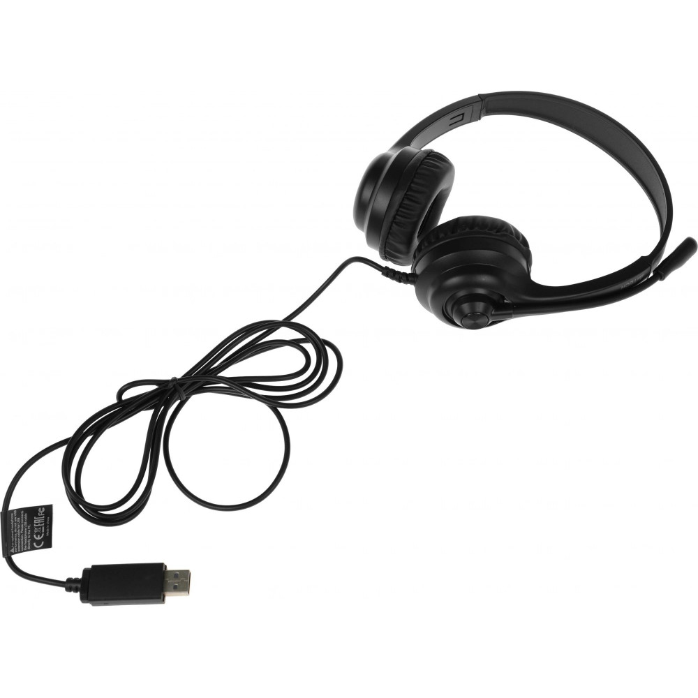 Наушники с микрофоном A4Tech HU-8 черный 2м накладные USB A4Tech HU-8