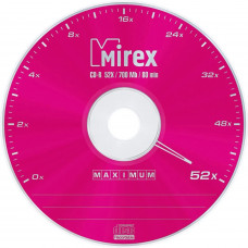 Диск CD-R Mirex 700 Mb, 52х, Maximum, Бум. конверт (1), (1/600)