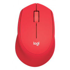 Мышь беспроводная Logitech M280 красный, 1000 dpi, радиоканал, USB, кнопки - 3