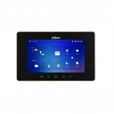 Монитор видеодомофона IP 7 дюймовый возможность просмотра IP камер черный 1024x600 емкостный сенсорный экран, Карты памяти до 32Гб, Питание DC 12ВPoE(802.3af), Питание DC 12V PoE Dahua DHI-VTH5221D-S2