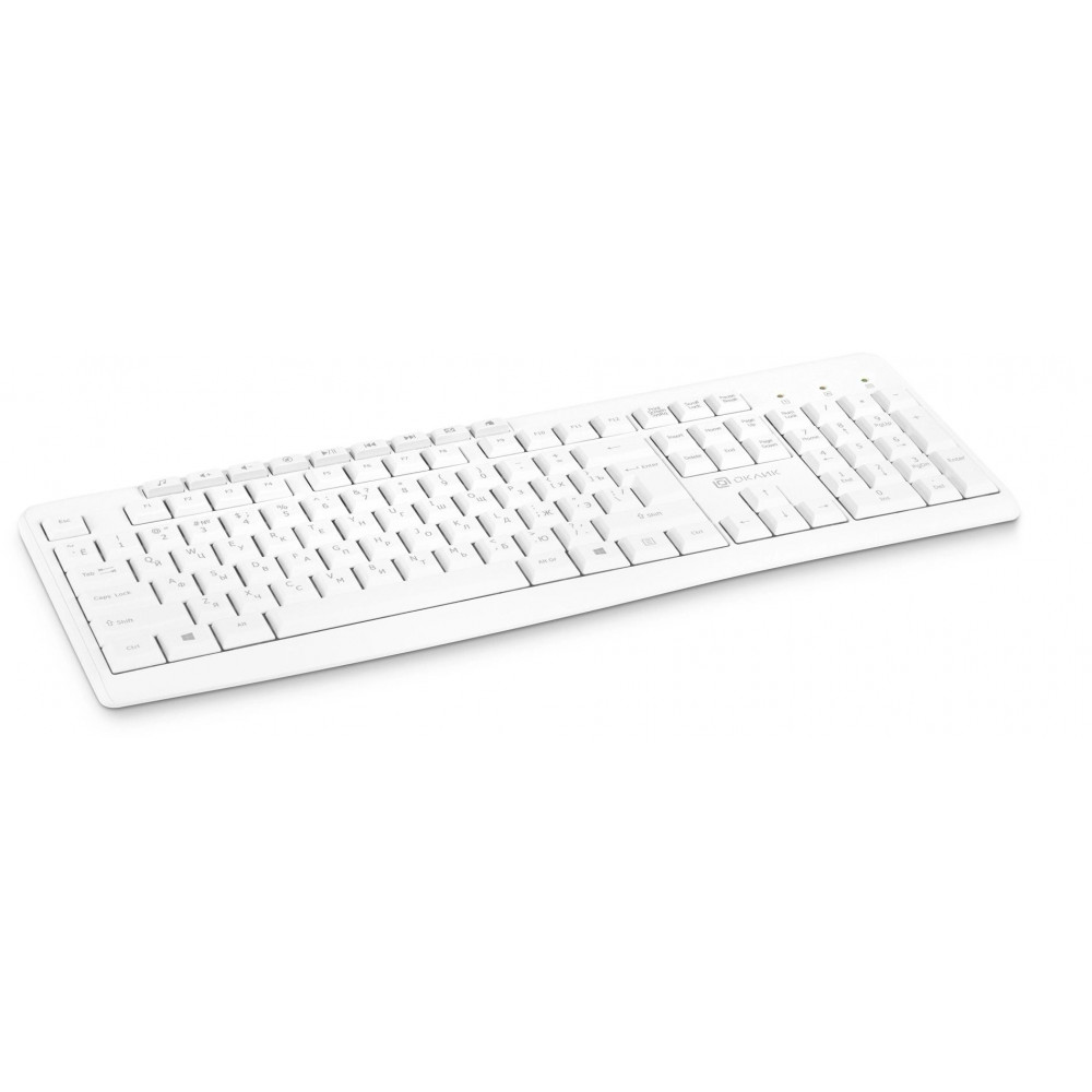 Клавиатура Oklick K225W белый USB беспроводная Multimedia (1875235) Oklick 1875235