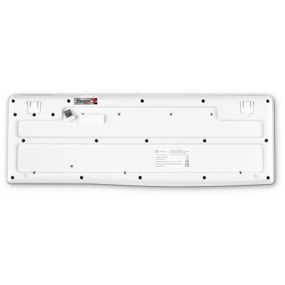Клавиатура Oklick K225W белый USB беспроводная Multimedia (1875235) Oklick 1875235