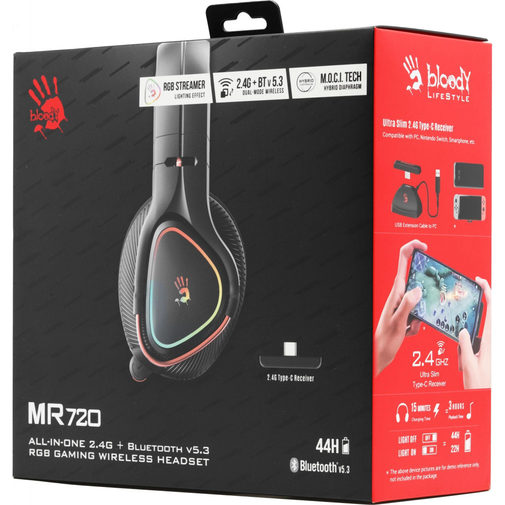 Наушники с микрофоном A4Tech MR720 BLACK