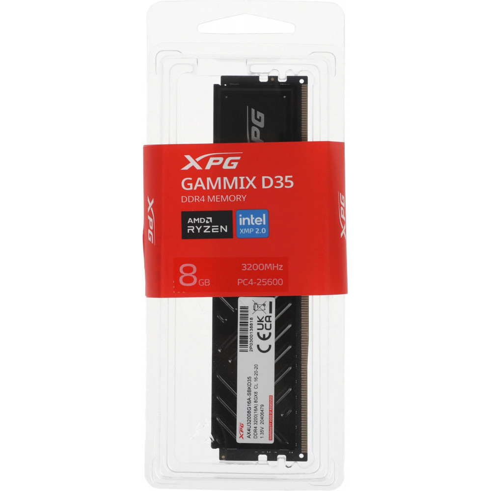 Память DDR4 8GB 3200MHz ADATA AX4U32008G16A-SBKD35