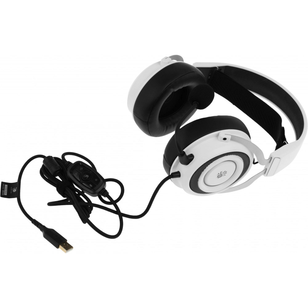 Наушники с микрофоном A4Tech G535 (BLACK+WHITE) USB