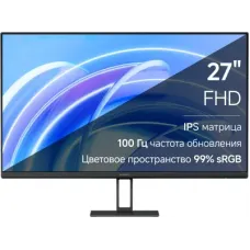 Монитор Xiaomi Монитор 27&ampquot A27i 1920x1080, IPS, 169, 178 178, 100 Hz, 6 ms GTG, 250 cdm2, 10001, Регулировка наклона экрана, 1xHDMI (v.2.0), 1xDP (v.1.4), sRGB 99, HDR10, Low Blue Light, VESA 75x75, Black, P27FBA-RAGL (ELA5345EU)