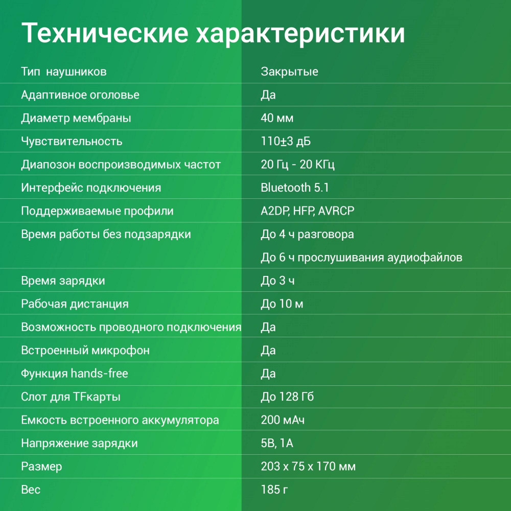 Гарнитура накладные Digma BT-16B
