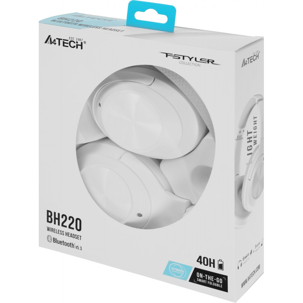 Гарнитура мониторные A4Tech BH220 WHITE