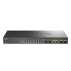 Коммутатор D-link D Link DXS 1210 12TC, 10 Gigabit Ethernet Smart Switch with 8 port 10GBASE T 2 port SFP 2 port 10GBASE T/SFP Коммутатор D-link D Link DXS 1210 12TC, 10 Gigabit Ethernet Smart Switch with 8 port 10GBASE T 2 port SFP 2 port 10GBASE T/SFP