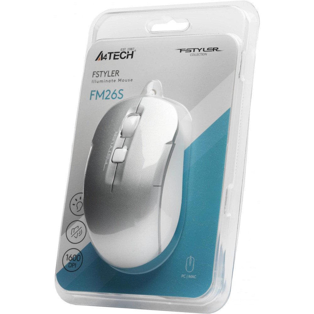 Мышь A4Tech FM26S USB (ICY WHITE)