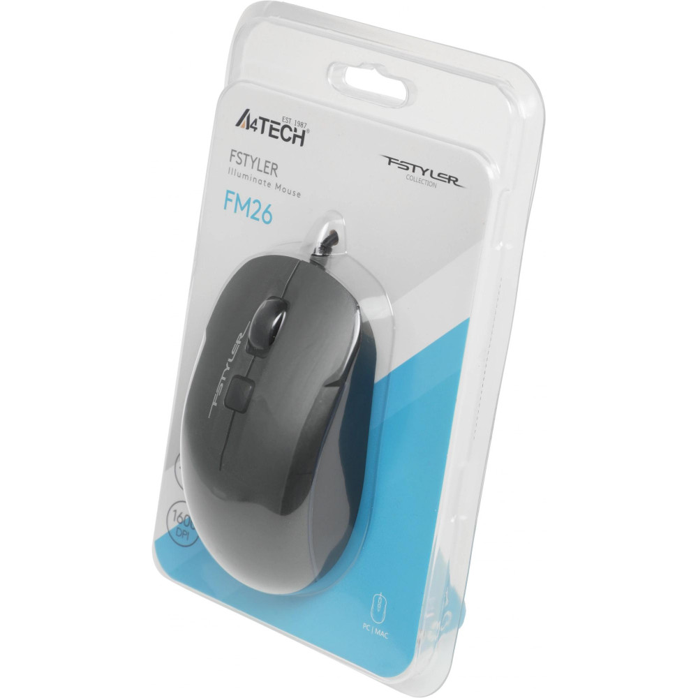 Мышь A4Tech FM26 USB (SMOKY GREY)