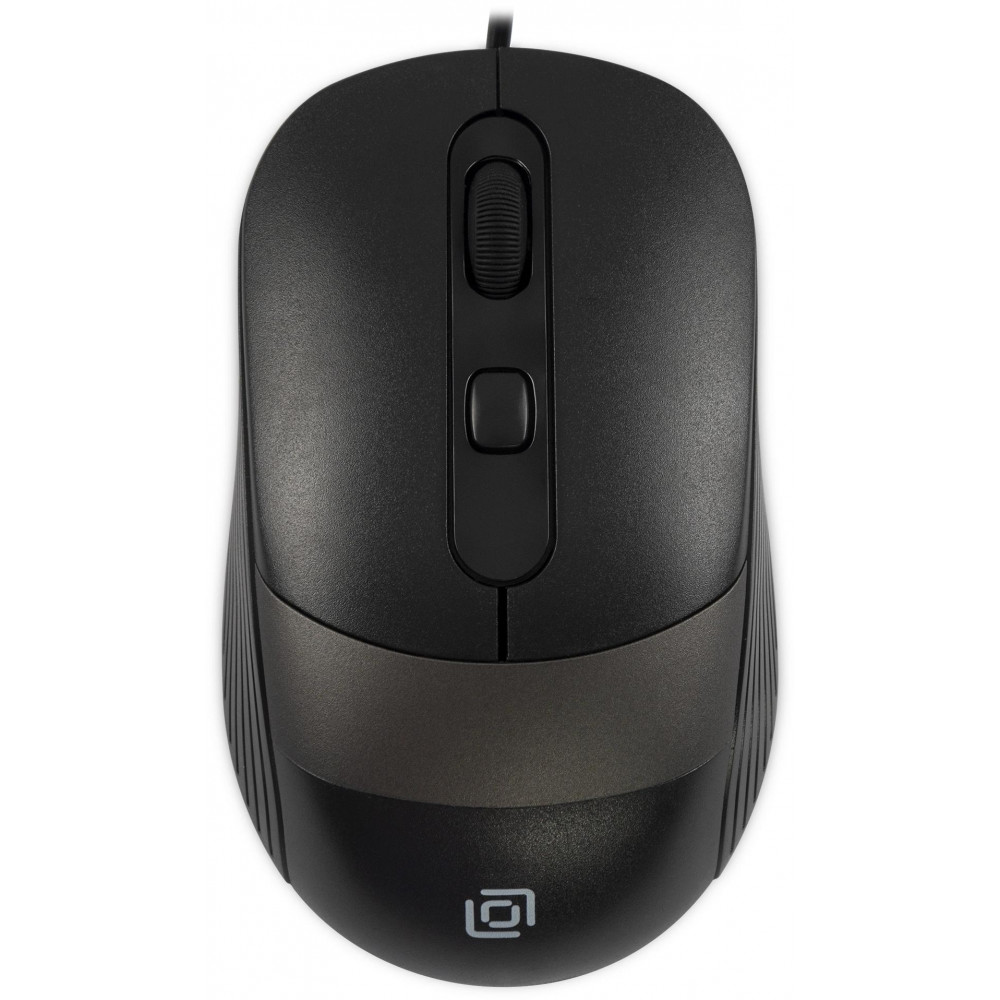 Мышь Oklick 310M черныйсерый оптическая 2400dpi USB для ноутбука 4but (1869096) Oklick 1869096