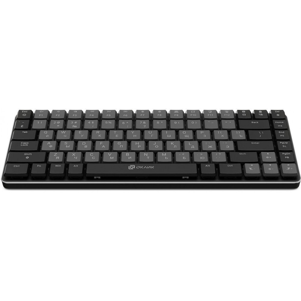 Клавиатура Oklick K615X механическая серыйсеребристый USB slim Multimedia for gamer LED (1934413) Oklick 1934413