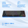 Клавиатура Oklick K615X механическая серыйсеребристый USB slim Multimedia for gamer LED (1934413) Oklick 1934413